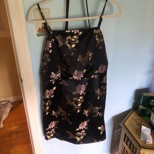 Revolve about us high neckline mini dress black M
